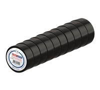 Horoz Electric Lot de 10 Ruban Isolant PVC 19mm x 9m Noir - Ruban Adhésif Isolant Électrique, Auto-Adhésif, Ruban de Réparation Professionnel Fort Pouvoir Adhésif, Résistant Chaleur
