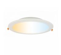 Horoz Electric Spot LED Encastré 3CCT 24W 3000K/4000K/6500K ALEXIS 2270lm Ø200mm - Ultra Plat Rond 230V Non Dimmable Spots de Plafond Plafonnier LED Blanc Downlight pour Cuisine Salon Couloir