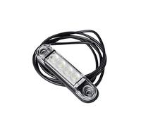 HORPOL Feu de gabarit LED LD 2327 Slim blanc 12-24V IP68 E9 câble 0,5m lampe dencombrement avant montage universel éclairage sécurité pour remorque camion machine agricole