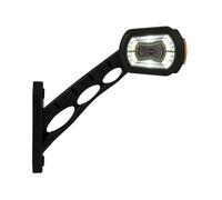 HORPOL Feu de gabarit LED LDCC 2698 Gauche sur Bras en Caoutchouc 12-24V E9 Fonctions Avant arrière et latérale câble Inclus Usage Routier pour remorque Camion Utilitaire Lourd