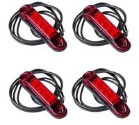 HORPOL Kit de 4 feux de gabarit LED LD 2329 Slim 12-24V IP68 E9 position arrière lampes avec câbles montage rapide usage routier pour remorque camion machine agricole auto