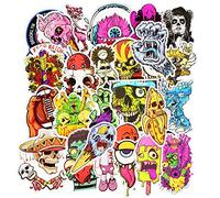 Horreur 50pcs Stickers Pack Halloween Zombies Autocollants Pour Enfants Portables Enfants Voiture Skateboard Vélo Valise Bagages Pare-chocs