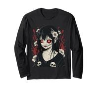 Horreur Anime Girl Japonais Creepy Kawaii Goth Manche Longue