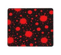 Horreur Classique Éclaboussures De Sang Noir Rouge Tapis De Souris Gaming Antidérapant Mousepad Portable Mouse Pad pour Jeu Ordinateur Maison 25X30Cm