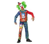 Horreur Clown Déguisement Garçons Effrayant Halloween Costume + Masque