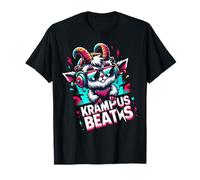 Horreur Dämon Teufel Frau Kramperl Musik Kind Krampus Beats T-Shirt