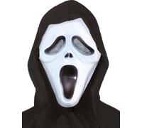 Horreur Masque Halloween Fantômes effrayants Fête de l'épouvante Vêtements Visage Mascarade Costume Accessoire Visage de terreur Cauchemar inquiétant Masque Nuit, couleur : blanc