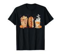Horreur Movie Snacks Spooky Popcorn Halloween Night Film T-Shirt