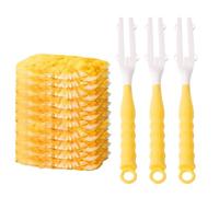 HORREX 10 Pièces Plumeau, Poussiere Efficace Plumeaux 3D avec 3 Poignées, Duster Microfibre Convient Attrape Poussiere Remplaçable pour Nettoyage des Meubles Écran D'ordinateur