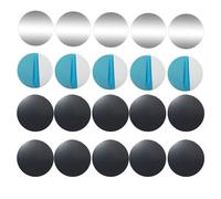 HORREX 20 Pièces 40 MM Rondes Aimant a Coller Bande Magnetique Adhesive Aimants Autocollants Adhésifs Accessoires Voiture Plaquettes Métalliques Autocollantes (Noir+Argent)