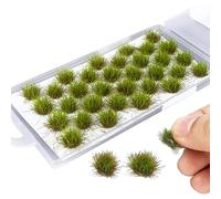 HORREX 32 articles Miniature Herbe Décoration,Herbe Synthétique,Mini Bouffes Modèle Statique Bouffe Kit Résine Statique Paysage Modèle pour la Décoration du Terrain Train et Paysage Ferroviaire