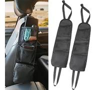 HORREX Lot de 2 organiseurs de voiture pour enfants avec 3 grandes capacités de stockage - Accessoires de voiture - Intérieur de siège arrière - Organisateur de siège pour la plupart des voitures