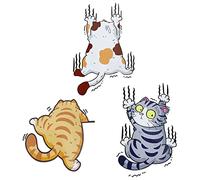 HORREX Lot de 3 autocollants 3D pour voiture, motif chat et chaton, autocollants amusants pour voiture, fenêtre, etc