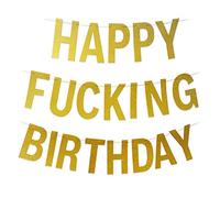 Horrible Party Stuff Grande Happy F * * * ing Anniversaire fanions Banderole d'anniversaire - Adulte Humoristique Anniversaire Décoration, Office Prank