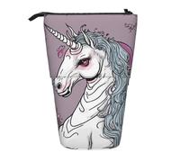 Horrible Unicorn02 Trousse à crayons rétractable verticale Boîte de papeterie Boîte de rangement de bureau pour adulte