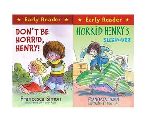 Horrid Henry Early Reader Trouble & Tricks Collection by Francesca Simon: Don't Be Horrid & Sleepover - Two Hilarious Stories for Kids Starting to Read (2-Book Set)