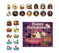 Horror 24 Pieces Halloween Advent - Halloween Advent 2025 | Holiday Party Supplies For Family Celebration Party Haunted House School Dormitory Apartment