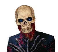 Horror Blood Skull Latex Masque | Skeleton Face Shield With Moving S