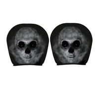 Horror Car Headrest Covers - 2 Pack Stretch Elastic Seat Protectors, Ghost