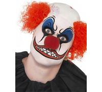 Horror-Clown Make-Up-Set Halloween weiss-blau-rot