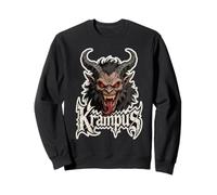 Horror Dämon Teufel Frau Kramperl Costume Maske Merry Krampus Sweatshirt