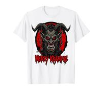 Horror Dämon Teufel Frau Kramperl Costume Maske Merry Krampus T-Shirt