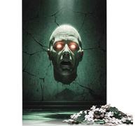 Horror Head in Wall Puzzle 1000 Pieces Cadeau Unique Jeu Éducatif Défi Jouet À De Qualité Supérieure Peinture Art pour Adultes Et Enfants 500pcs (52x38cm)