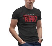 Horror Inspired Written The Novel by Stephen King T-Shirt Noir pour Homme Size L