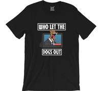 Horror Line - "Who Let The Dogs Out" T-shirt pour homme/femme unie PN1018 (XL) (Noir)