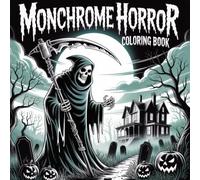 Horror Monochrome Coloring Book: 40 Designs in black and white for Adults and Teens. Carry Tranquility with You Anywhere, with Just a Black Marker