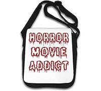 Horror Movie Addict Sac à bandoulière Motif sang rouge Blanc