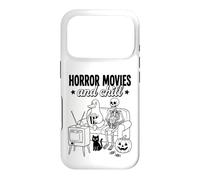 Horror Movies and Chill Halloween Movie Night Skeleton Ghost Coque pour iPhone 17 Pro