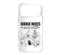 Horror Movies and Chill Halloween Movie Night Skeleton Ghost Coque pour iPhone 17 Pro Max