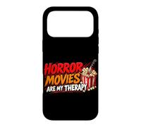 Horror Movies are My Therapy Film Effrayant Humour Coque pour iPhone 17 Pro Max