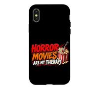 Horror Movies are My Therapy Film Effrayant Humour Coque pour iPhone X/XS