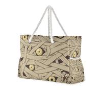 Horror Mummy Zombie All Saints' Day Happy Halloween Sandproof Bag Sports Tote Gym with Side Pockets Bags for Travel Pool Swim Beach Vacances Necessities