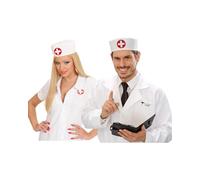 Horror-Shop Casquette De Médecin Ambulancier Blanc-Rouge