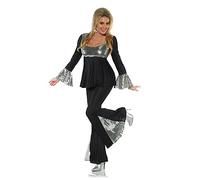 Horror-Shop Costume De Bal Disco Des Années 70 Pour Femme Avec Pantalon à Pattes D'éléphant M