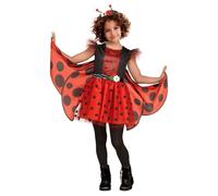 Horror-Shop Costume de coccinelle avec ailes pour fille S / 4-6