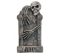 Horror-Shop Grande Pierre Tombale d'halloween avec Squelette 91cm