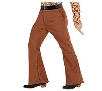Horror-Shop Pantalon à Claque Groovy 70 pour Hommes Marron L/XL