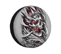 Horror Skull-Couverture De Protection De Roue De Secours Pour Honda Crv,Modules De Mort Gothiques,Rond-Pathie,Versi4 X 4 Suv,14 "",15"",16 "",17"" - Type 14 Inch #L