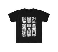 Horror Squad Mugshot T Shirt Movie Characters Halloween Spooky Season 80s Tee Black M