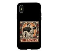 Horror The Lovers Tarot Card Funny Frankenstein and Bride Coque pour iPhone X/XS