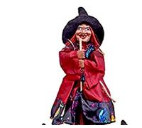 Horror Witch Figurine, Halloween Haunted Mansion Party Garden Lawn Patio Decoration Hanging Flying Witch Pendant Ornament Props Toys Random ColorsTraitement Pratique