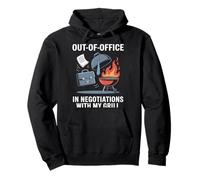 Hors du bureau en négociations avec la fête du travail My Grill Sweat à Capuche