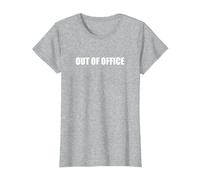 Hors du Bureau T-Shirt, Femme, Gris Chiné, XL