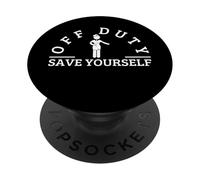Hors Service Save Yourself Sarcastic Cabin Crew Flight Attendant PopSockets PopGrip Adhésif