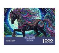 Horse 1000 Piece Jigsaw Puzzle for Adultssteed Jigsaw Great Gift Fun Activity for Home Colourful Challenging & Brainteasing Puzzlespuzzle Game for The Whole for Women Gifts for Men52x38cm/1000pcs