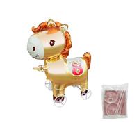 Horse Balloons,Inflatable Cute Cartoon with Wheels | 2026 Horse Animal Balloons - for Adults Kids Outdoor Yard Porch Living Room Party Celebration Spring Festival Holiday